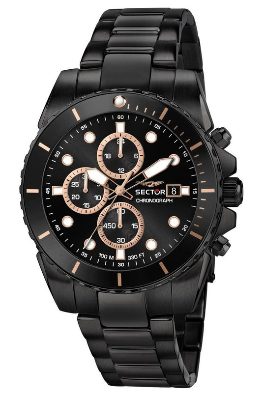 Sector 450 Chronograph Rostfritt stål Svart Urtavla Quartz R3273776005 100M herrklocka
