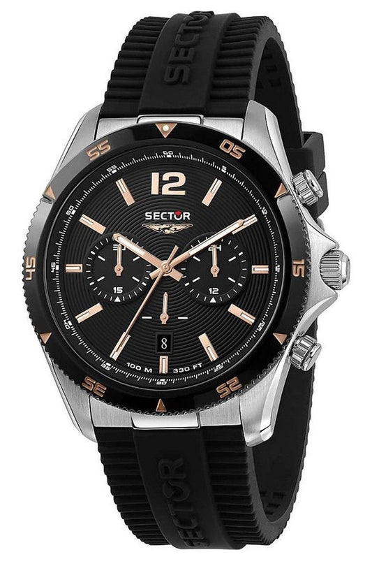 Sector 650 Chronograph Silikonrem Black Dial Quartz R3271631002 100M herrklocka