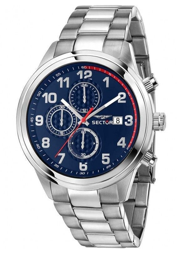 Sector 670 Chronograph rostfritt stål Blue Dial Quartz R3273740003 Herrklocka
