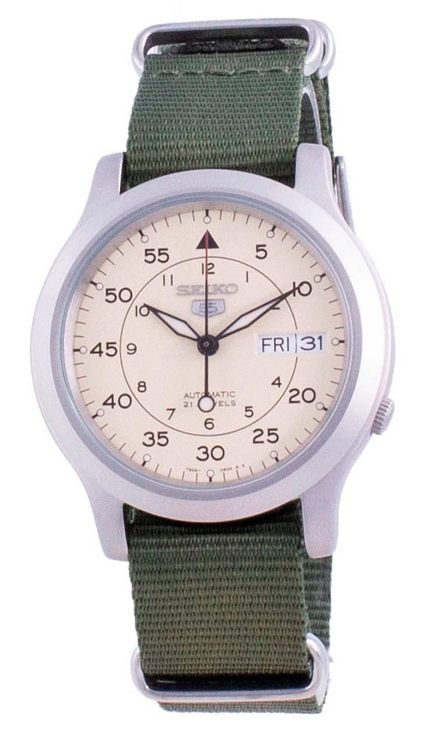 Seiko 5 Military SNK803K2-var-NATOS12 herrklocka med automatisk nylonrem