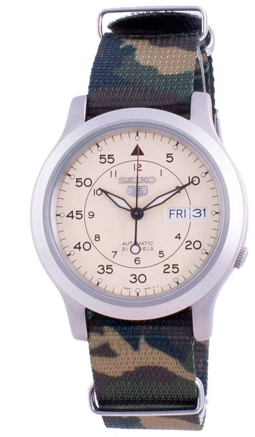 Seiko 5 Military SNK803K2-var-NATOS18 automatisk nylonarmband herrklocka