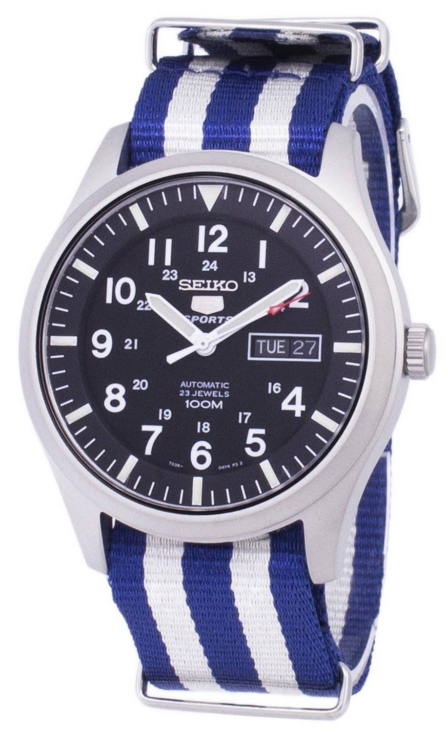 Seiko 5 Sports Automatisk Nato-rem SNZG15K1-var-NATO2 herrklocka