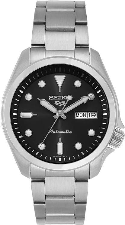 Seiko 5 Sports Black Dial Automatisk SRPE55 SRPE55K1 SRPE55K 100M herrklocka