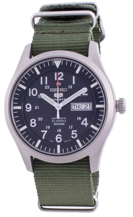 Seiko 5 Sports Blue Dial Automatisk SNZG11K1-var-NATO9 100M herrklocka