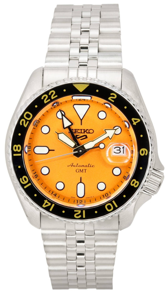 Seiko 5 Sports Mikan Orange GMT SKX Re-Interpretation Automatic SSK005 SSK005K1 SSK005K 100M Herrklocka