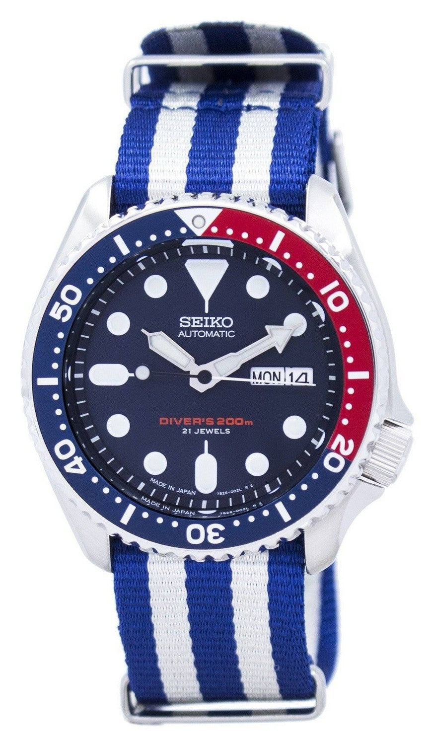 Seiko Automatic Diver's 200M NATO Strap SKX009J1-var-NATO2 herrklocka