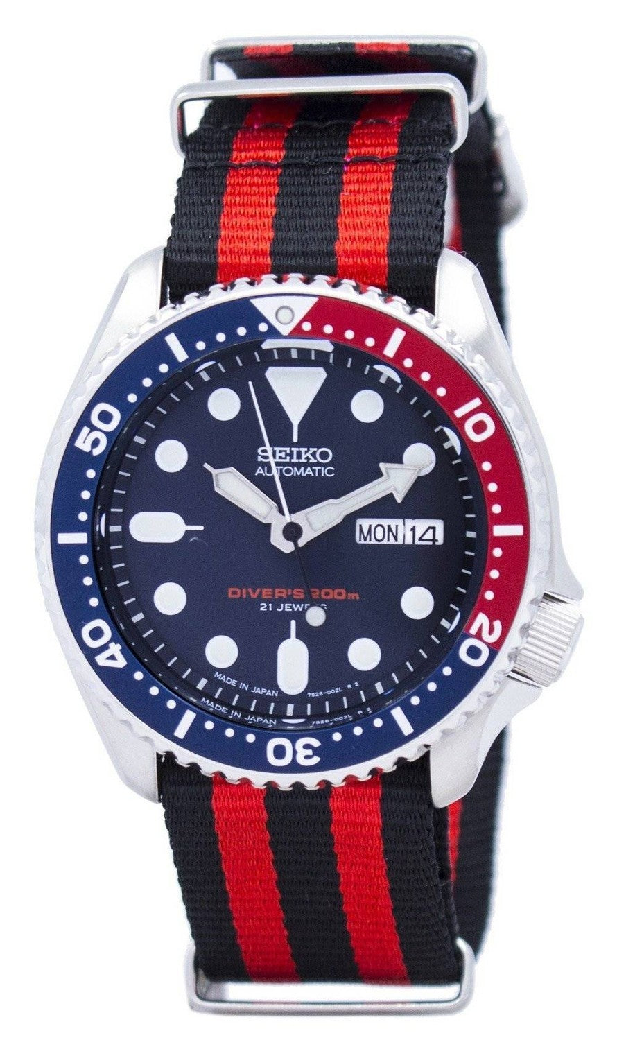 Seiko Automatic Diver's 200M NATO Strap SKX009J1-var-NATO3 herrklocka