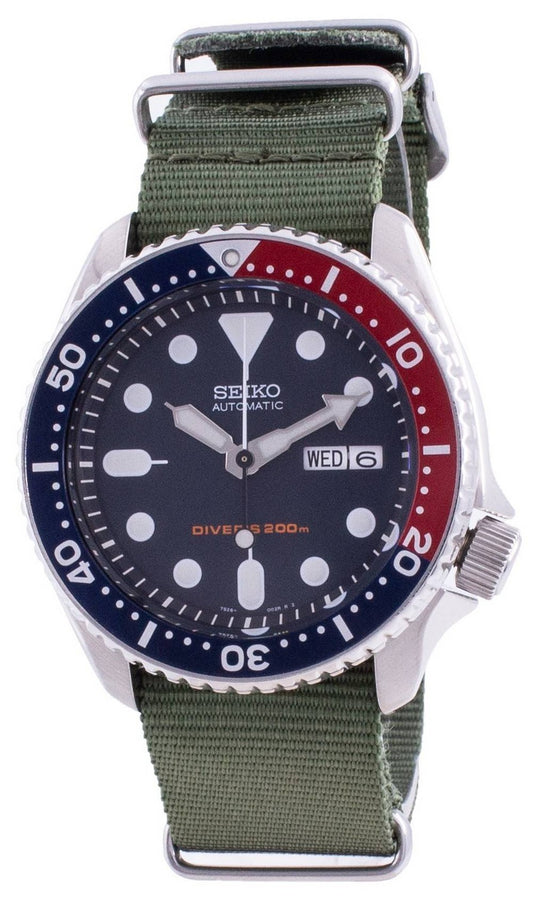 Seiko Automatic Diver's Deep Blue SKX009K1-var-NATO9 200M herrklocka