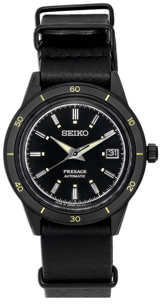 Seiko Presage Style60s svart urtavla automatisk SRPH95 SRPH95J1 SRPH95J herrklocka