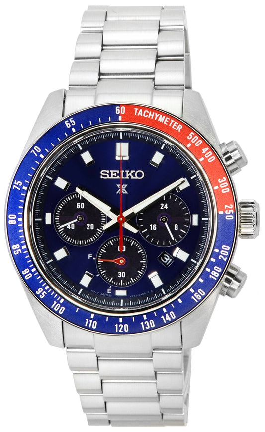 Seiko Prospex Speedtimer Go Large Solar Chronograph Blue Dial SSC913 SSC913P1 SSC913P 100M herrklocka