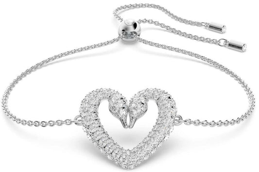Swarovski Una Rhodiumpläterad svanhalsarmband med klar kristall 5625534 för kvinnor