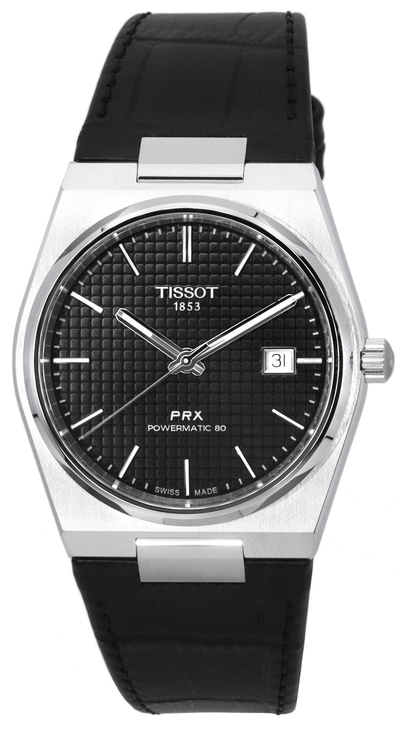 Tissot PRX T-Classic Powermatic 80 svart urtavla T137.407.16.051.00 T1374071605100 100M herrklocka