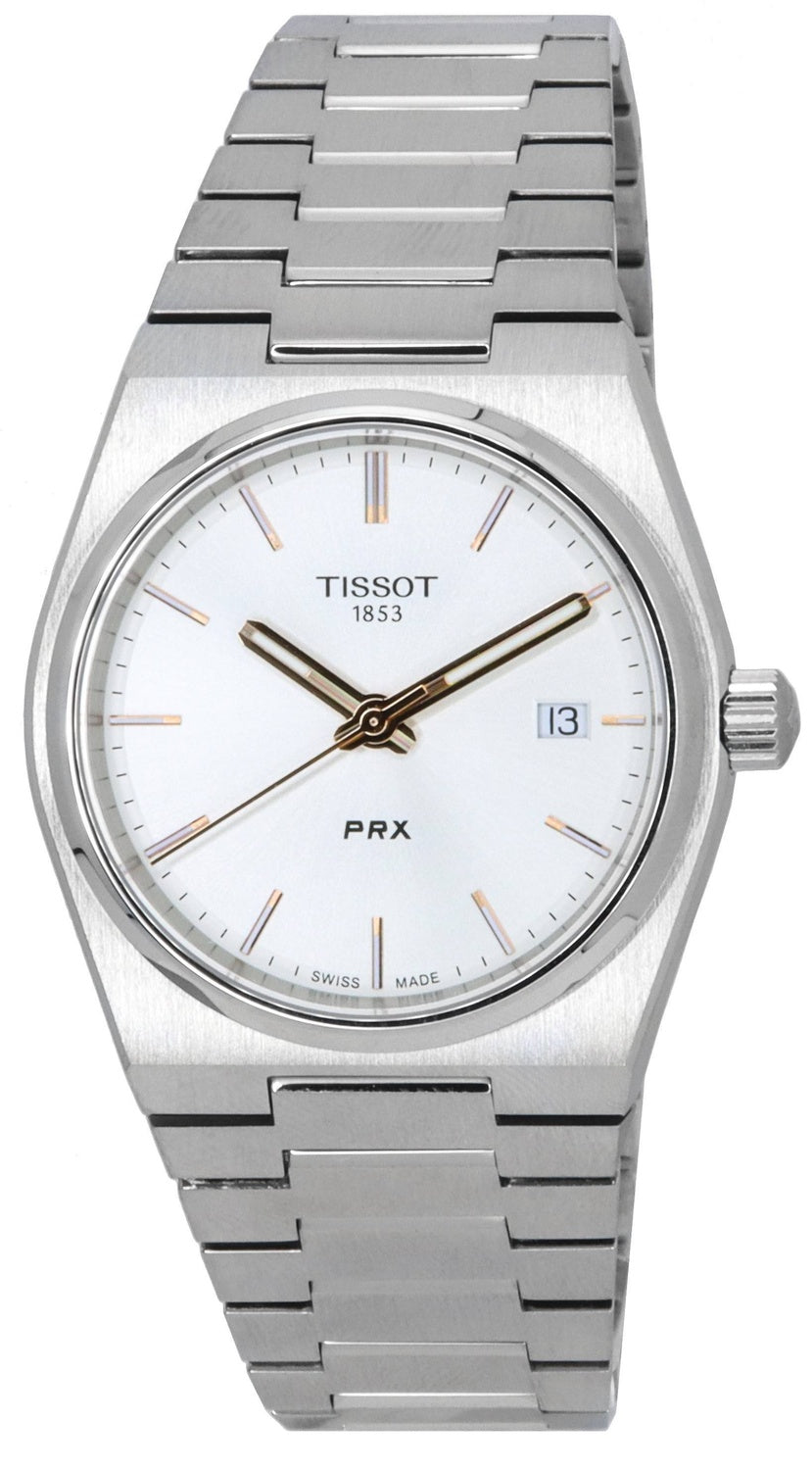 Tissot PRX T-Classic rostfritt stål Silver Urtavla Quartz T137.210.11.031.00 T1372101103100 100M unisexklocka