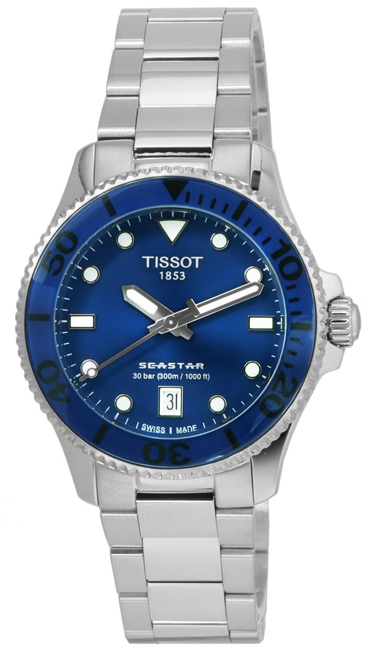 Tissot T-Sport Seastar 1000 Blue Dial Quartz Diver's T120.210.11.041.00 T1202101104100 300M unisexklocka
