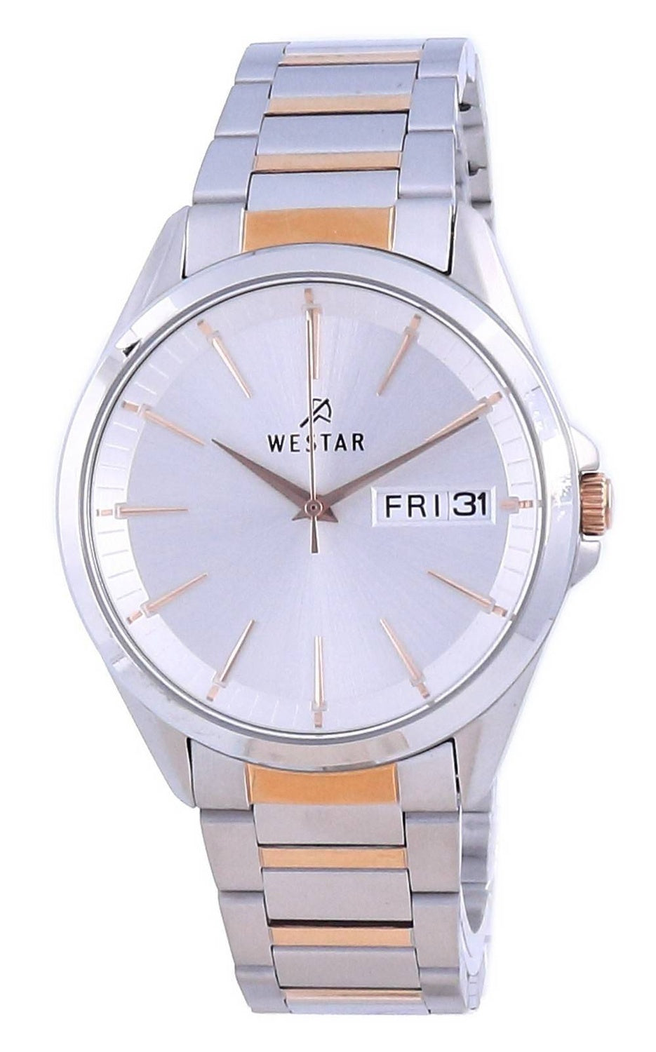 Westar Silver Dial Two Tone Stainless Steel Quartz 50212 SPN 607 Herrklocka