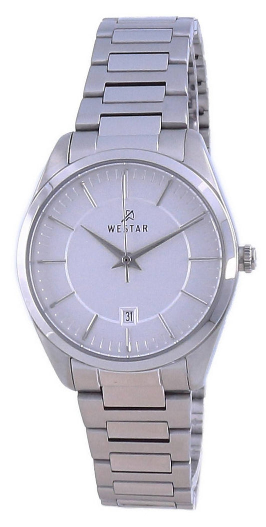 Westar Silver Urtavla Rostfritt Stål Kvarts 40213 STN 107 Damklocka