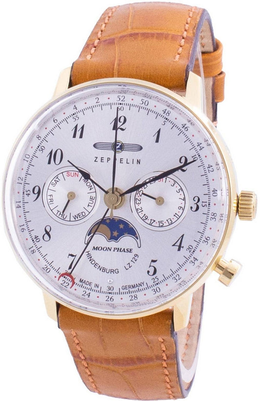 Zeppelin Hindenburg LZ129 7039-1 70391 Quartz Moon Phase damklocka