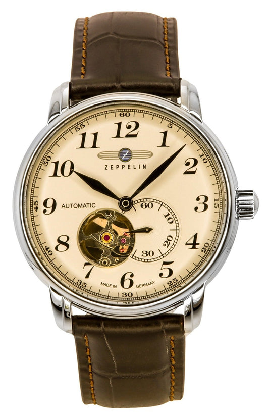 Zeppelin Series LZ127 Graf 7666-5 76665 Automatic Germany Made Herrklocka