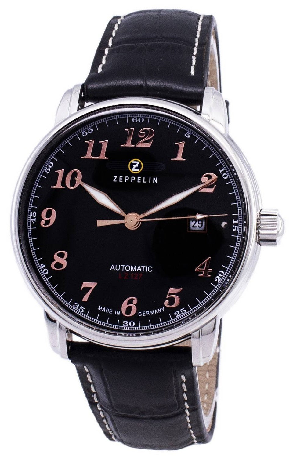 Zeppelin Series LZ127 Graf Automatic Germany Made 7656-2 76562 Herrklocka